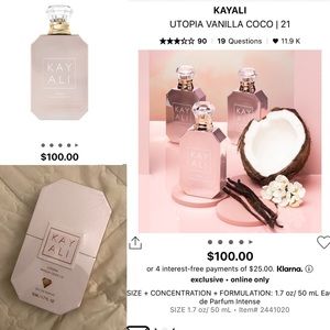 NEW Kayali utopia vanilla coco 21 50ml/ 1.7oz parfum
